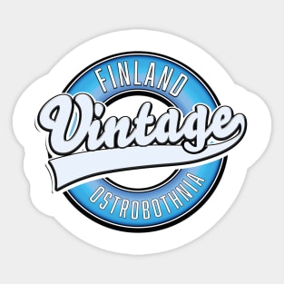 Ostrobothnia Finland vintage style logo Sticker